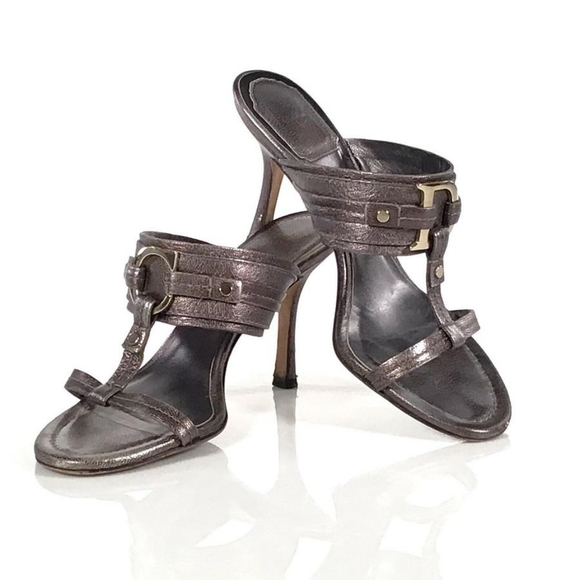 Dior Silver Slide Heels, US 6.5 - Picture 2 of 4